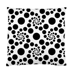 Dot Dots Round Black And White Standard Cushion Case (one Side) by Amaryn4rt