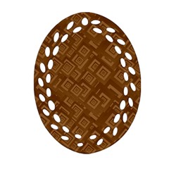 Brown Pattern Rectangle Wallpaper Oval Filigree Ornament (two Sides) by Amaryn4rt