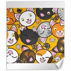 Cats Pattern Canvas 8  X 10  by Valentinaart