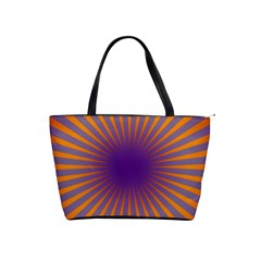 Retro Circle Lines Rays Orange Shoulder Handbags by Amaryn4rt