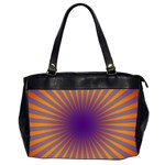 Retro Circle Lines Rays Orange Office Handbags (2 Sides)  Front