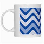 Waves Wavy Lines Pattern Design White Mugs Left