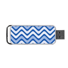 Waves Wavy Lines Pattern Design Portable Usb Flash (one Side) by Amaryn4rt