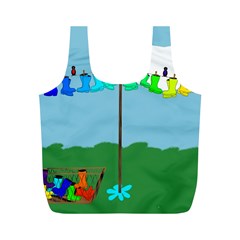 Welly Boot Rainbow Clothesline Full Print Recycle Bags (m)  by Amaryn4rt