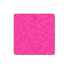 Geometric Pattern Wallpaper Pink Square Magnet by Amaryn4rt