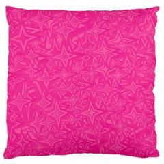 Geometric Pattern Wallpaper Pink Large Cushion Case (one Side) by Amaryn4rt