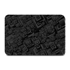 Black Rectangle Wallpaper Grey Plate Mats by Amaryn4rt