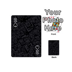 Black Rectangle Wallpaper Grey Playing Cards 54 (mini)  by Amaryn4rt