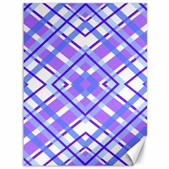 Geometric Plaid Pale Purple Blue Canvas 36  X 48   by Amaryn4rt