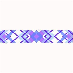 Geometric Plaid Pale Purple Blue Small Bar Mats