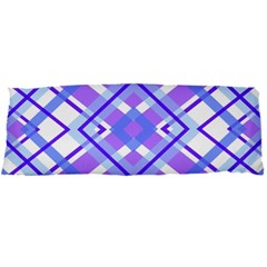 Geometric Plaid Pale Purple Blue Body Pillow Case Dakimakura (two Sides) by Amaryn4rt