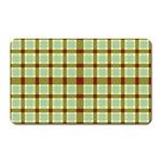 Geometric Tartan Pattern Square Magnet (Rectangular) Front