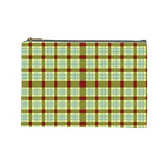 Geometric Tartan Pattern Square Cosmetic Bag (large)  by Amaryn4rt