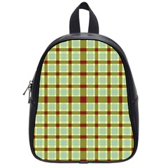 Geometric Tartan Pattern Square School Bags (small)  by Amaryn4rt