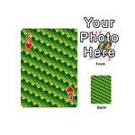 Dragon Scale Scales Pattern Playing Cards 54 (Mini)  Front - Heart6