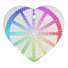 Polygon Evolution Wheel Geometry Ornament (heart) by Amaryn4rt