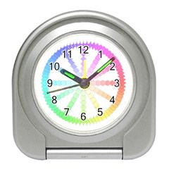 Polygon Evolution Wheel Geometry Travel Alarm Clocks by Amaryn4rt