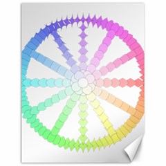 Polygon Evolution Wheel Geometry Canvas 12  X 16   by Amaryn4rt