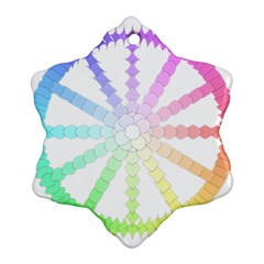 Polygon Evolution Wheel Geometry Snowflake Ornament (two Sides) by Amaryn4rt