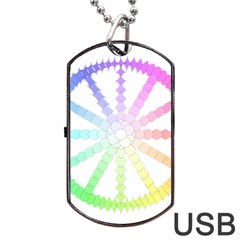 Polygon Evolution Wheel Geometry Dog Tag Usb Flash (one Side)