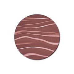 Lines Swinging Texture Background Rubber Coaster (round)  by Amaryn4rt