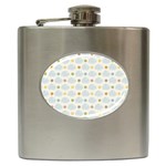 Baby Cloudy Star Cloud Rainbow Blue Sky Hip Flask (6 oz) Front