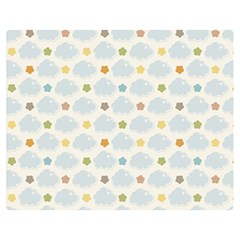 Baby Cloudy Star Cloud Rainbow Blue Sky Double Sided Flano Blanket (medium)  by Alisyart