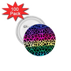 Cheetah Neon Rainbow Animal 1 75  Buttons (100 Pack)  by Alisyart