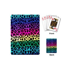 Cheetah Neon Rainbow Animal Playing Cards (mini) 