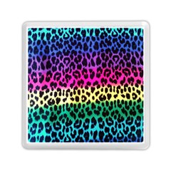 Cheetah Neon Rainbow Animal Memory Card Reader (square) 