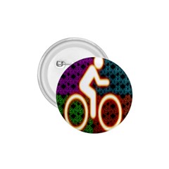 Bike Neon Colors Graphic Bright Bicycle Light Purple Orange Gold Green Blue 1 75  Buttons by Alisyart