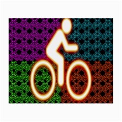 Bike Neon Colors Graphic Bright Bicycle Light Purple Orange Gold Green Blue Small Glasses Cloth by Alisyart