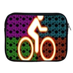 Bike Neon Colors Graphic Bright Bicycle Light Purple Orange Gold Green Blue Apple Ipad 2/3/4 Zipper Cases by Alisyart