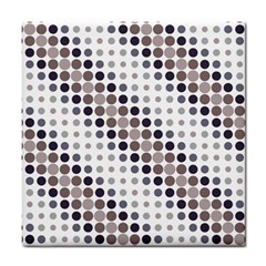 Circle Blue Grey Line Waves Black Tile Coasters