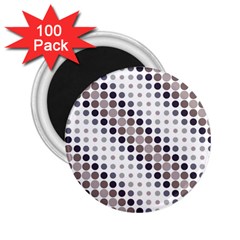 Circle Blue Grey Line Waves Black 2.25  Magnets (100 pack) 