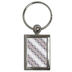 Circle Blue Grey Line Waves Black Key Chains (Rectangle) 