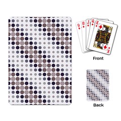 Circle Blue Grey Line Waves Black Playing Card