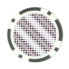 Circle Blue Grey Line Waves Black Poker Chip Card Guard