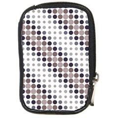 Circle Blue Grey Line Waves Black Compact Camera Cases