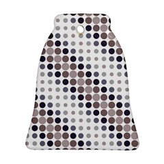 Circle Blue Grey Line Waves Black Ornament (Bell)