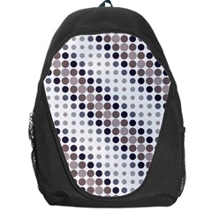 Circle Blue Grey Line Waves Black Backpack Bag