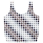 Circle Blue Grey Line Waves Black Full Print Recycle Bags (L)  Back