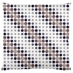 Circle Blue Grey Line Waves Black Large Flano Cushion Case (One Side)