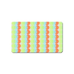 Circles Orange Blue Green Yellow Magnet (name Card) by Alisyart