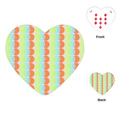 Circles Orange Blue Green Yellow Playing Cards (heart)  by Alisyart