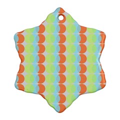 Circles Orange Blue Green Yellow Ornament (snowflake)