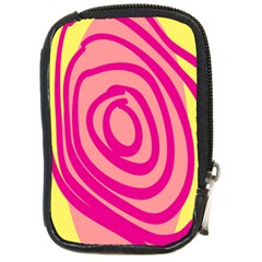 Doodle Shapes Large Line Circle Pink Red Yellow Compact Camera Cases by Alisyart