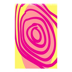 Doodle Shapes Large Line Circle Pink Red Yellow Shower Curtain 48  X 72  (small)  by Alisyart