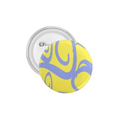 Doodle Shapes Large Waves Grey Yellow Chevron 1 75  Buttons