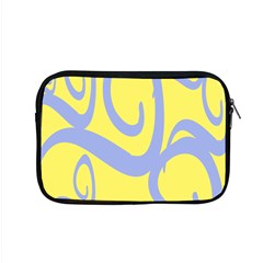 Doodle Shapes Large Waves Grey Yellow Chevron Apple Macbook Pro 15  Zipper Case by Alisyart